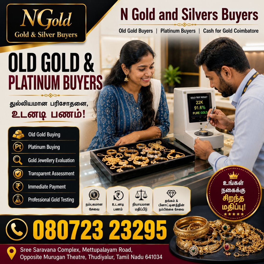 N Gold and Silver Buyers - old gold and platinum buyers